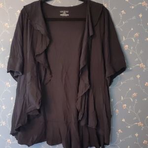 Lane Bryant 26/28 Cardigan Black short sleeved